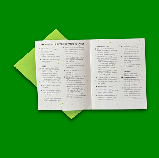 Julkort med odlingsråd i kuvert