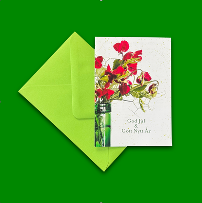 Julkort med odlingsråd i kuvert